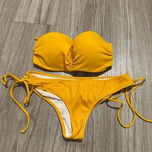 Victoria’s Secret Yellow Strapless Bikini Set